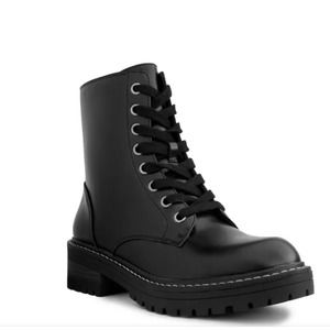 Sugar Kaedy Lace Up Combat Boots in Black Size‎ 8.5 New Without Box